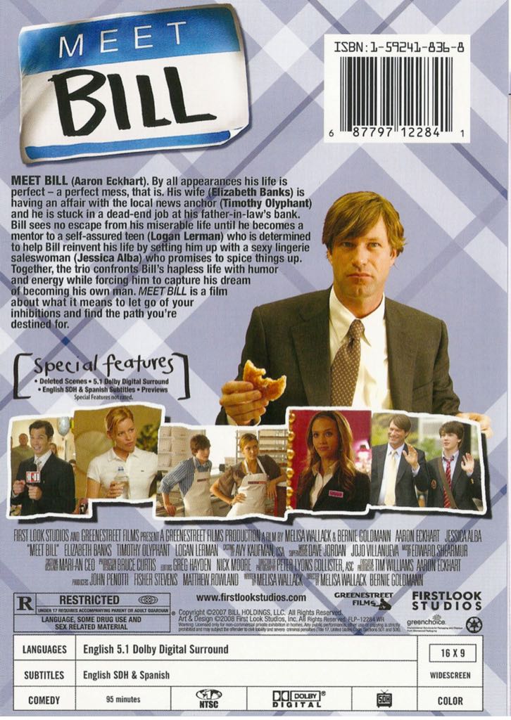 Meet Bill DVD movie collectible [Barcode 057373201657] - Main Image 2