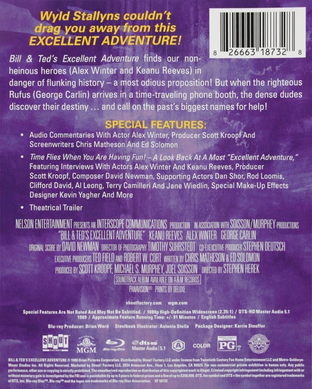 Bill and Teds Excellent Adventure (1989) Blu-ray movie collectible [Barcode 2761686926] - Main Image 2