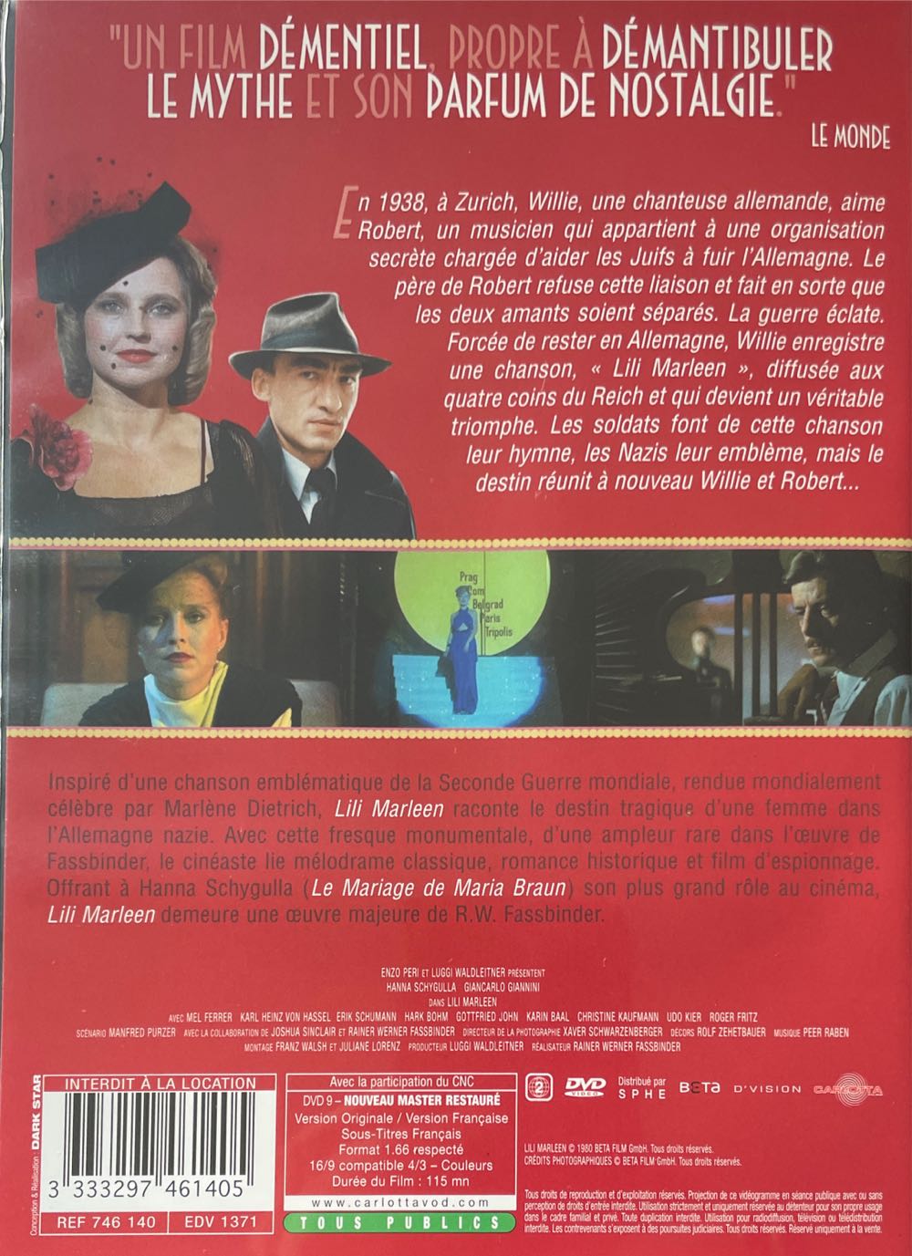 Lili Marleen DVD movie collectible [Barcode 3333297461405] - Main Image 2