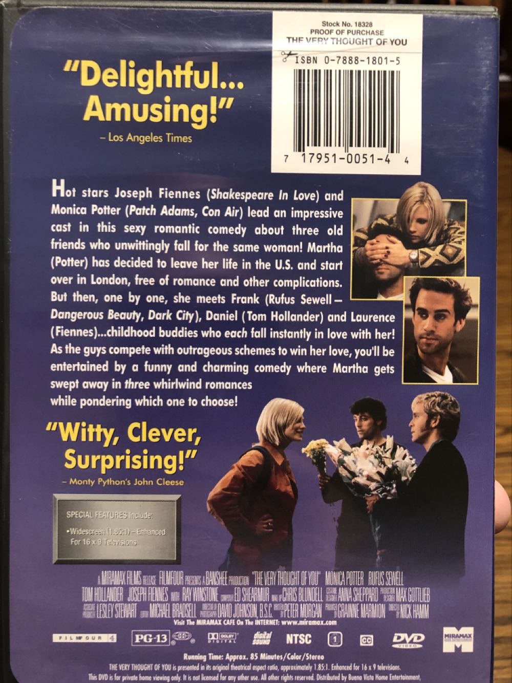 The Very Thought Of You DVD movie collectible [Barcode 717951005144] - Main Image 2