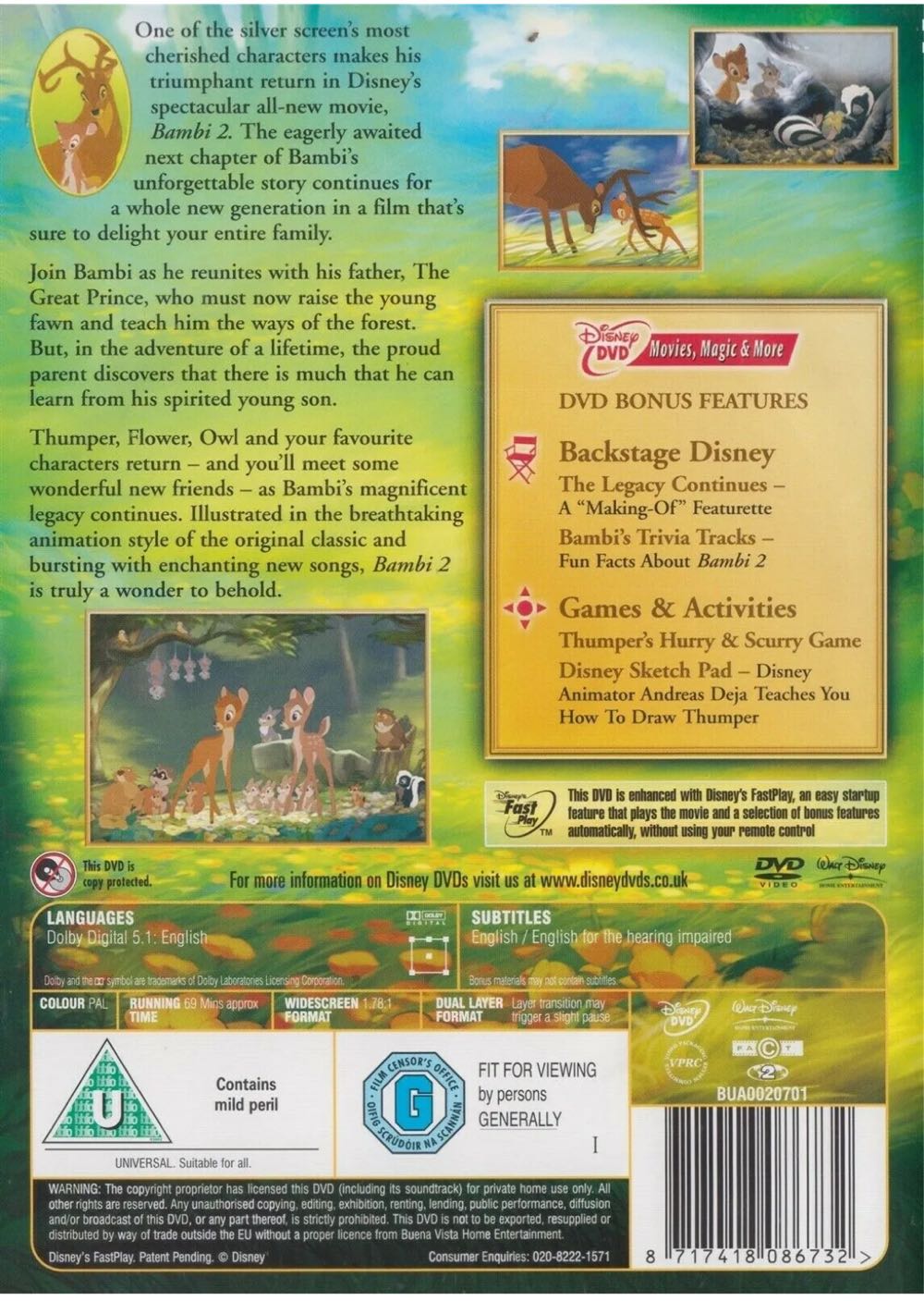 Bambi II DVD movie collectible [Barcode 8717418086732] - Main Image 2