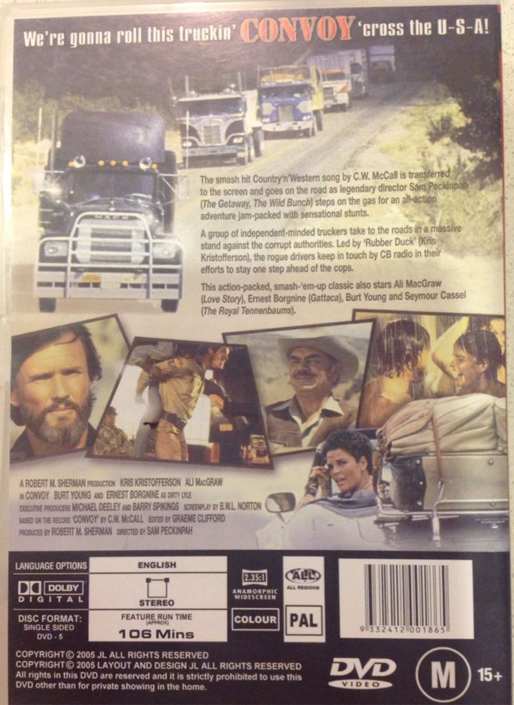 Convoy DVD movie collectible [Barcode 9332412001865] - Main Image 2