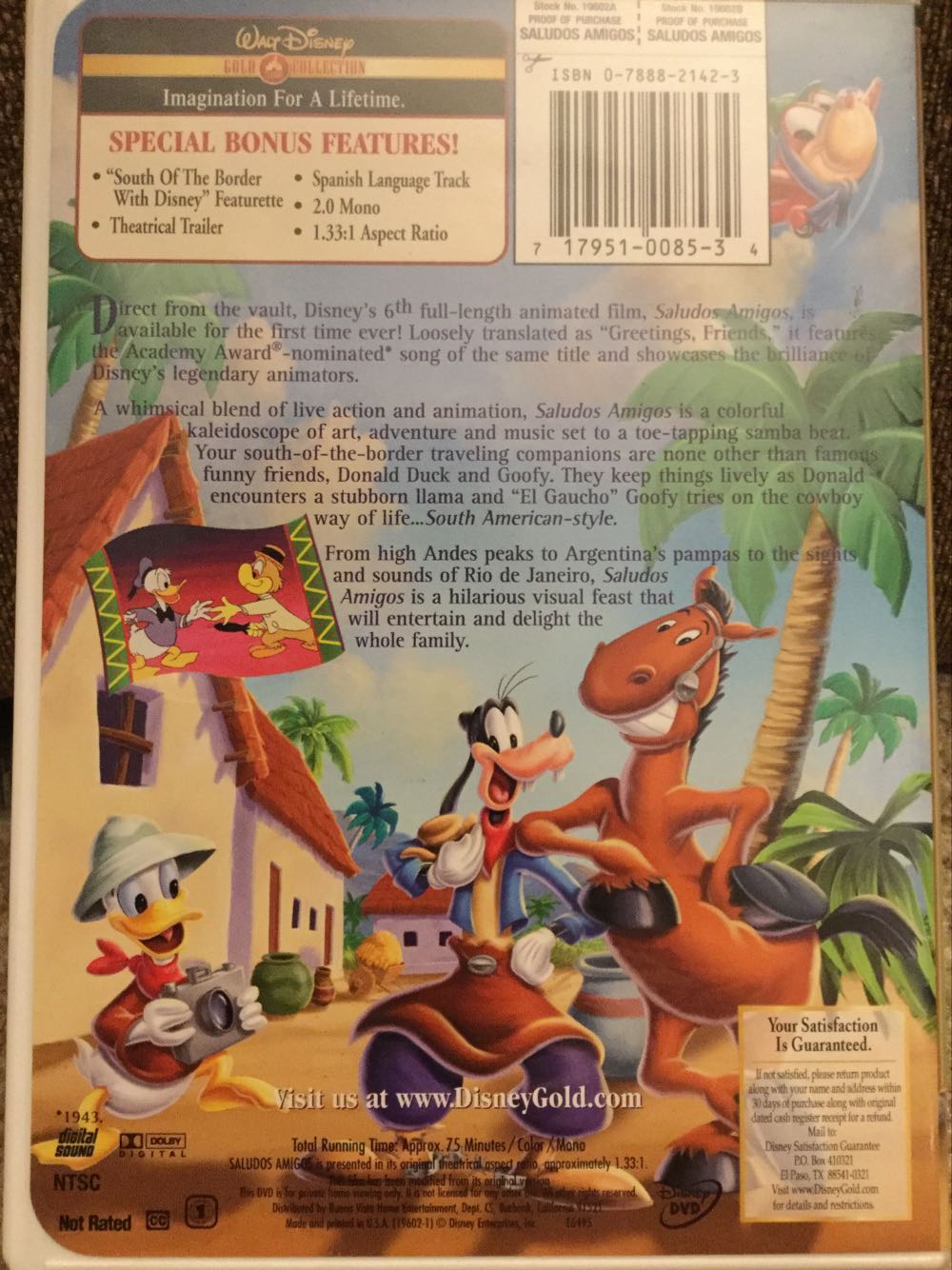 Saludos Amigos: Gold Collection DVD movie collectible [Barcode 717951008534] - Main Image 3