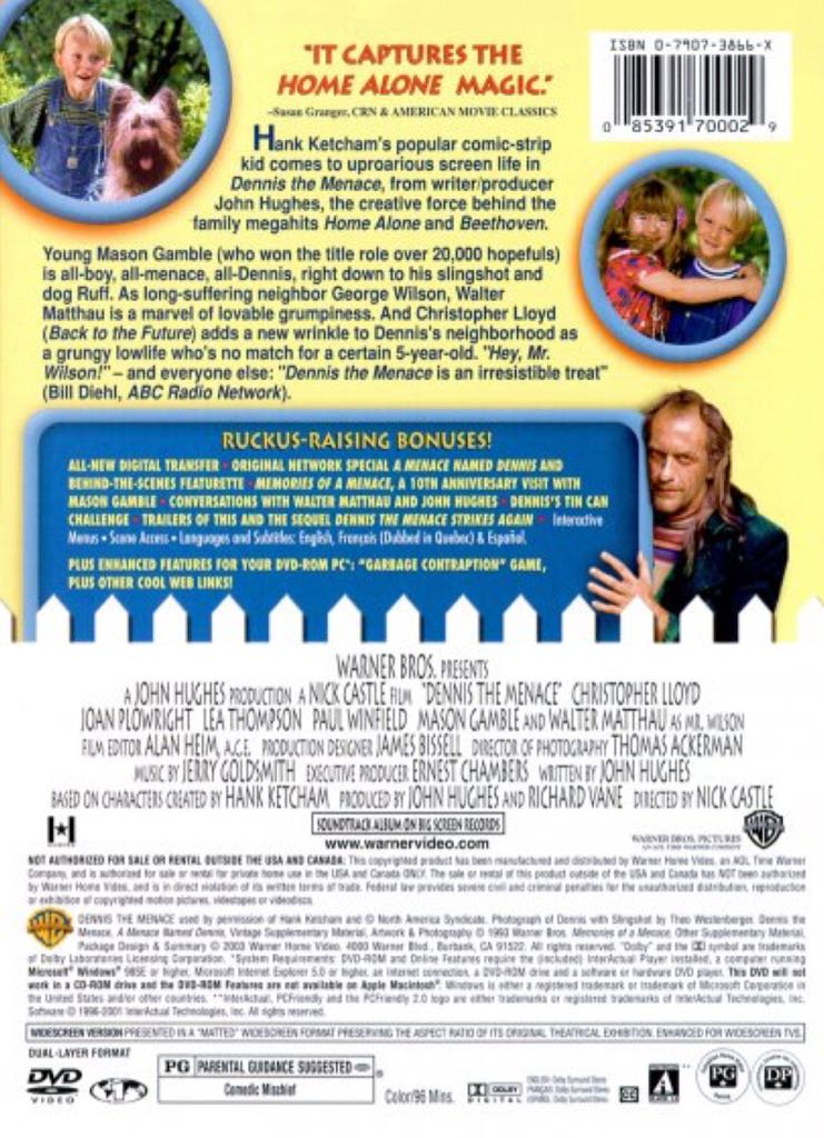 Dennis the Menace DVD movie collectible [Barcode 085391200239] - Main Image 2
