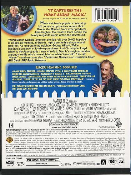 Dennis the Menace DVD movie collectible [Barcode 085391700029] - Main Image 2