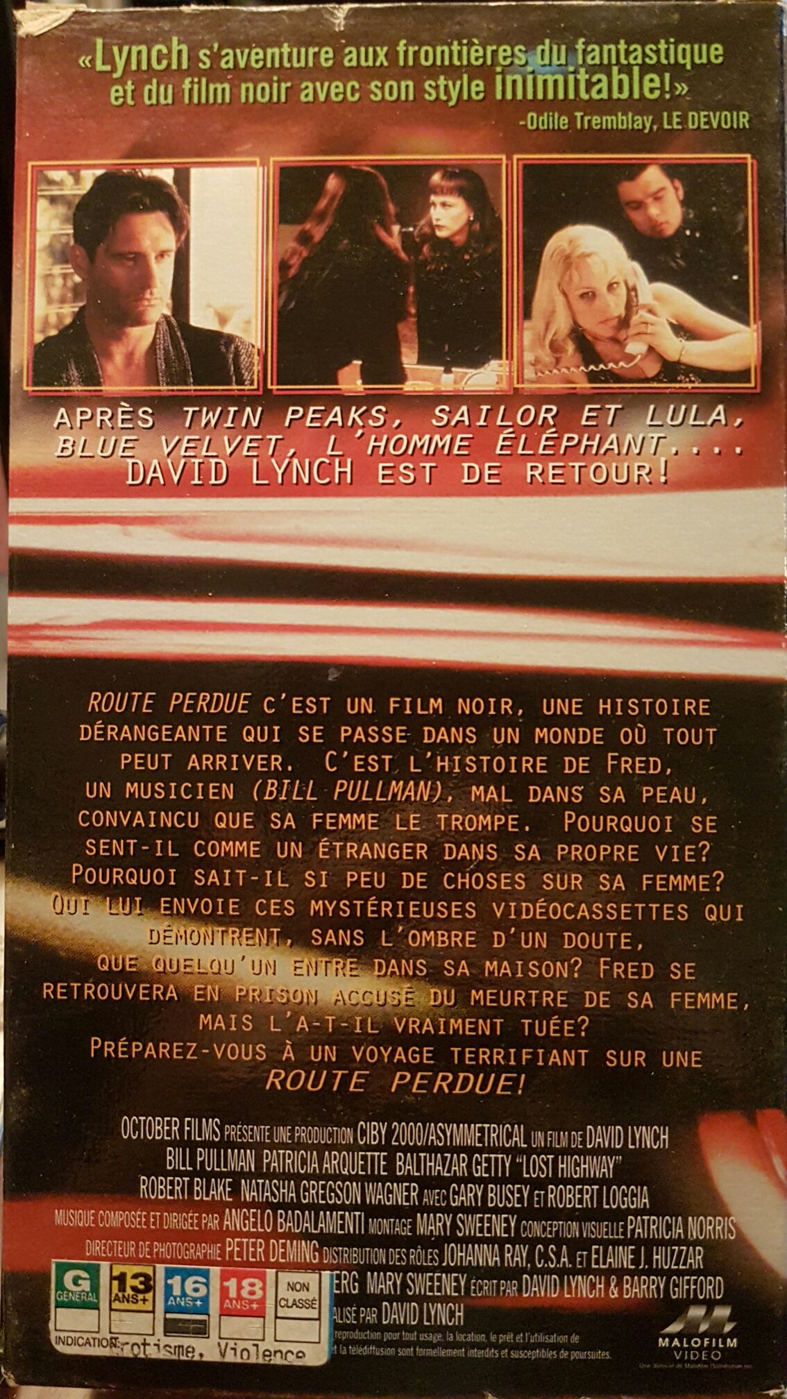 Lost Highway VHS movie collectible [Barcode 9397810102392] - Main Image 2