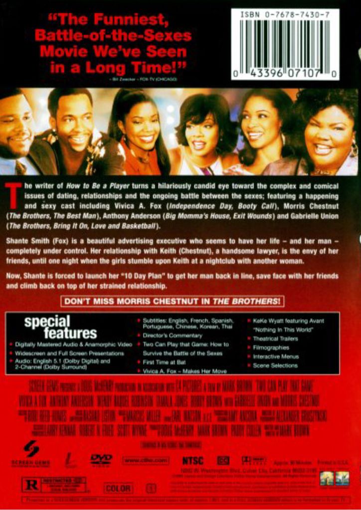 Two Can Play That Game DVD movie collectible [Barcode 043396071070] - Main Image 2