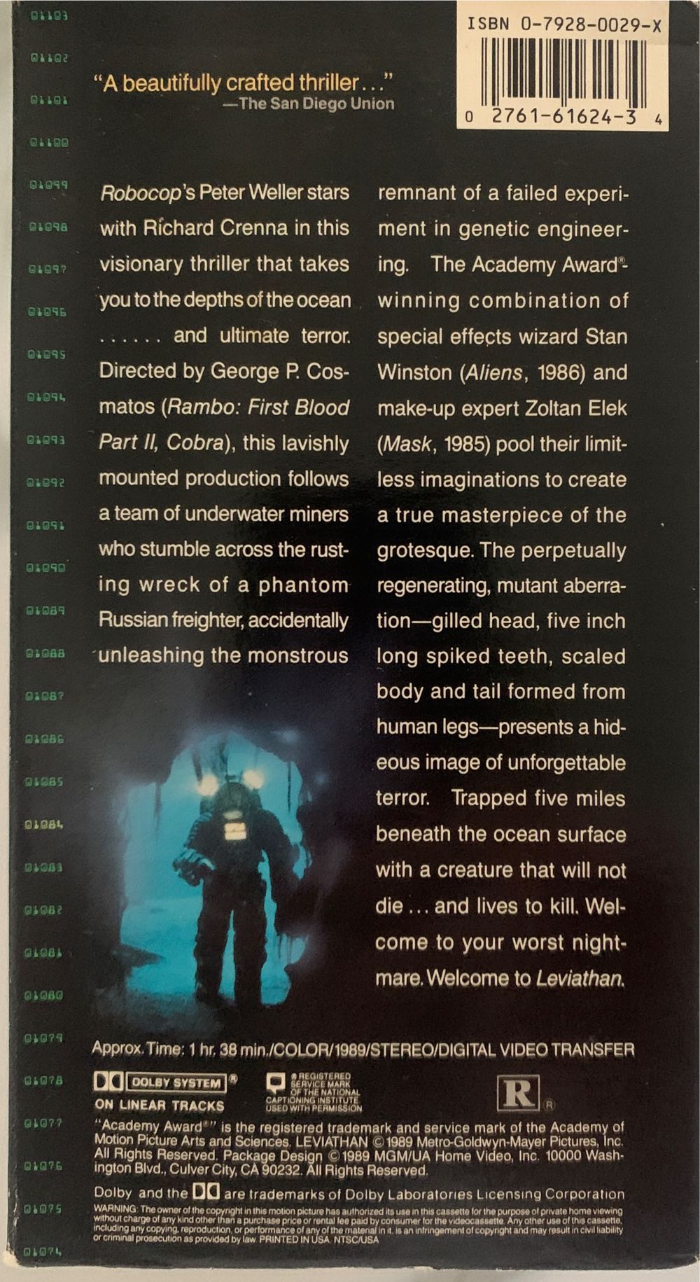 Leviathan VHS movie collectible [Barcode 027616162434] - Main Image 2