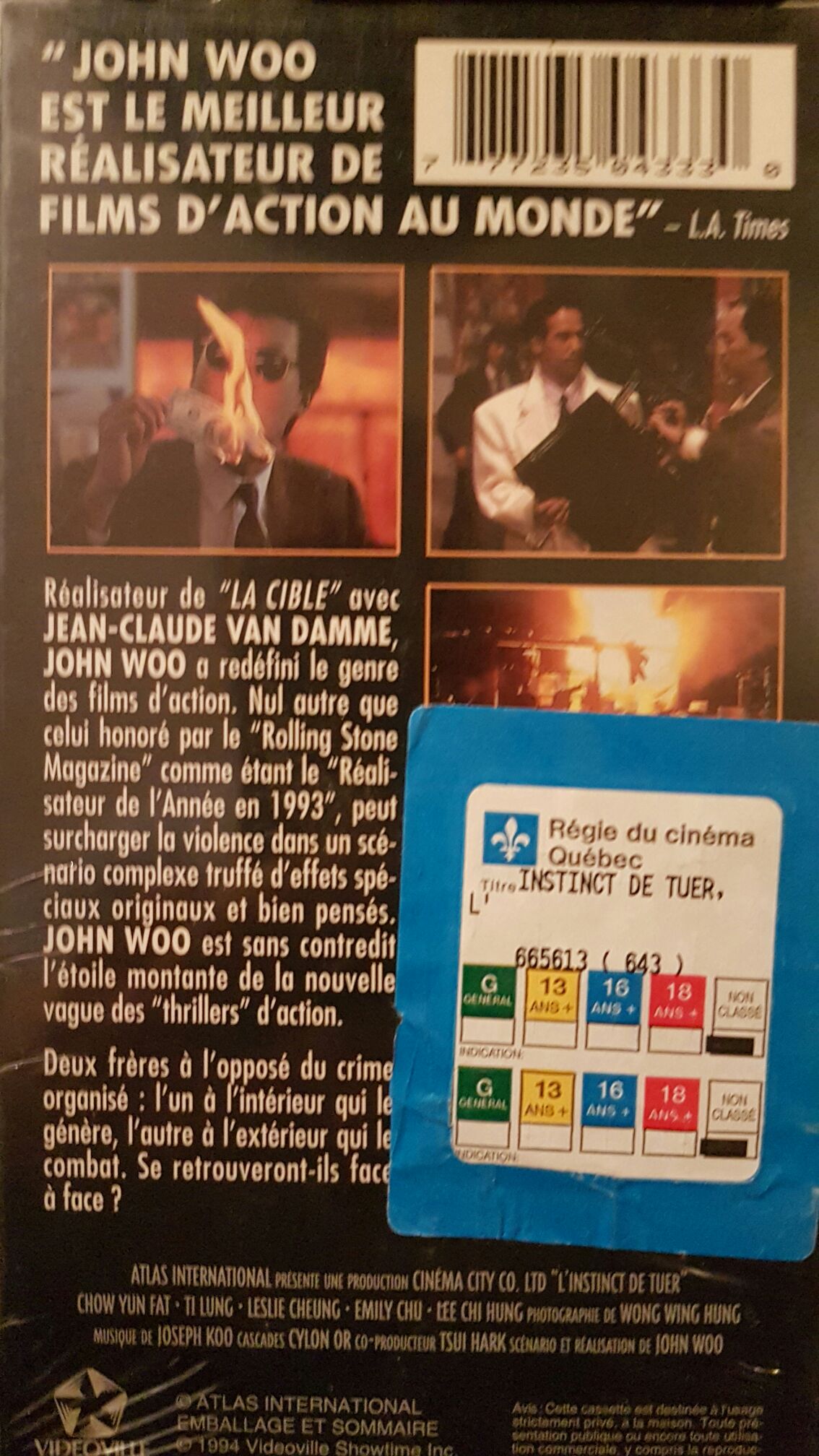 A Better Tomorrow VHS movie collectible [Barcode 017153026337] - Main Image 2