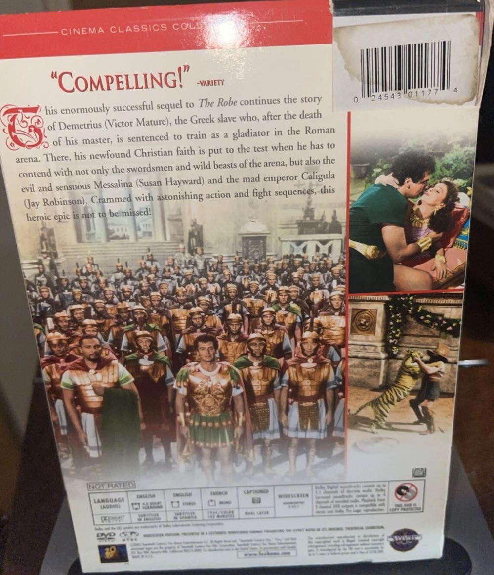 Demetrius and the Gladiators DVD movie collectible [Barcode 0024543011774] - Main Image 2