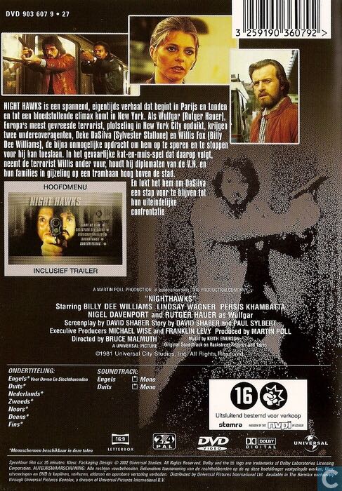 Night Hawks Laser Disc movie collectible [Barcode 018713810557] - Main Image 2