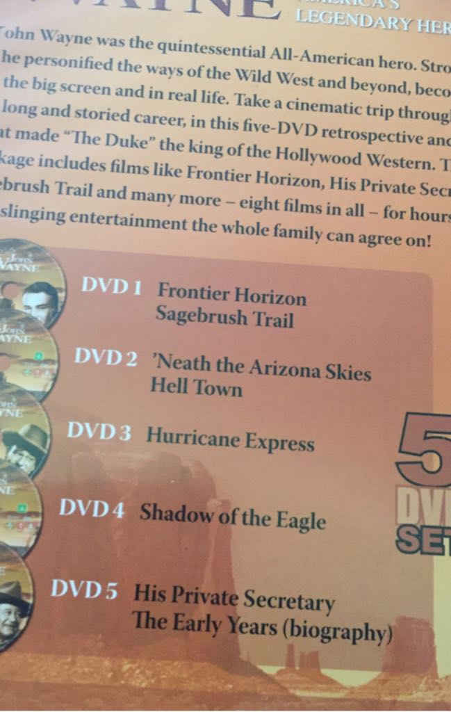 John Wayne DVD movie collectible [Barcode 9311532503848] - Main Image 2