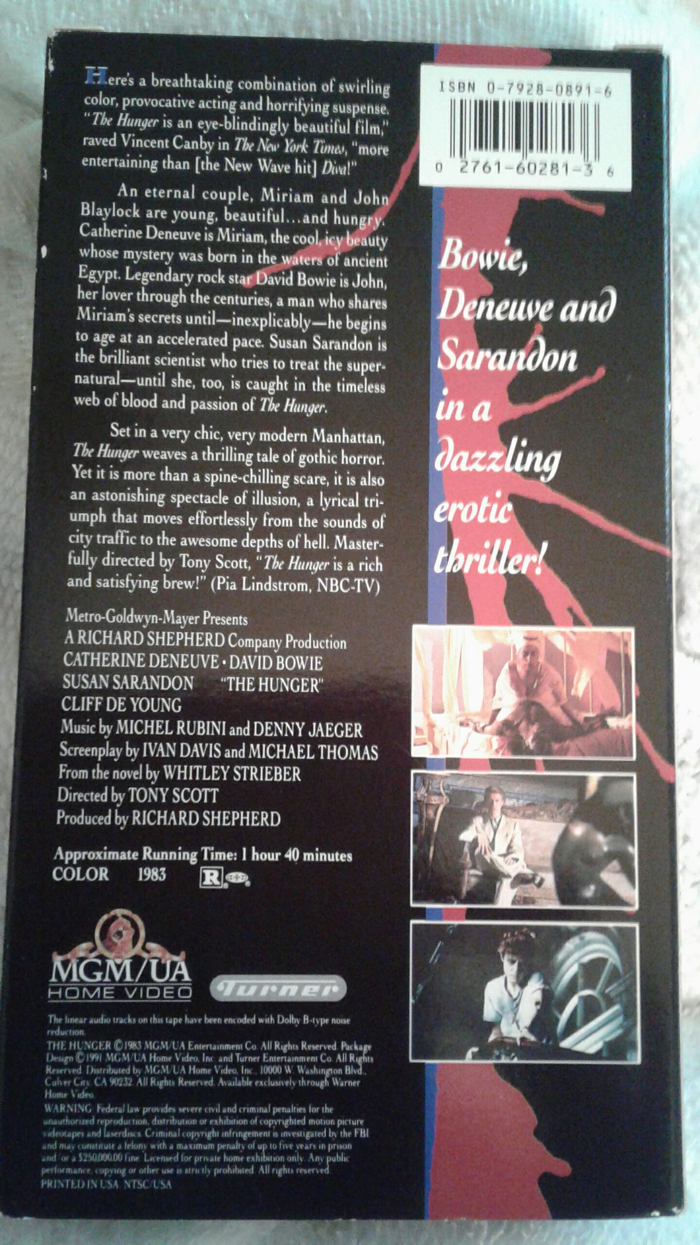 The Hunger HD DVD movie collectible [Barcode 027616028136] - Main Image 2