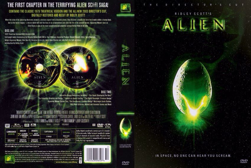 (002) Alien DVD-R movie collectible [Barcode 024543442011] - Main Image 2