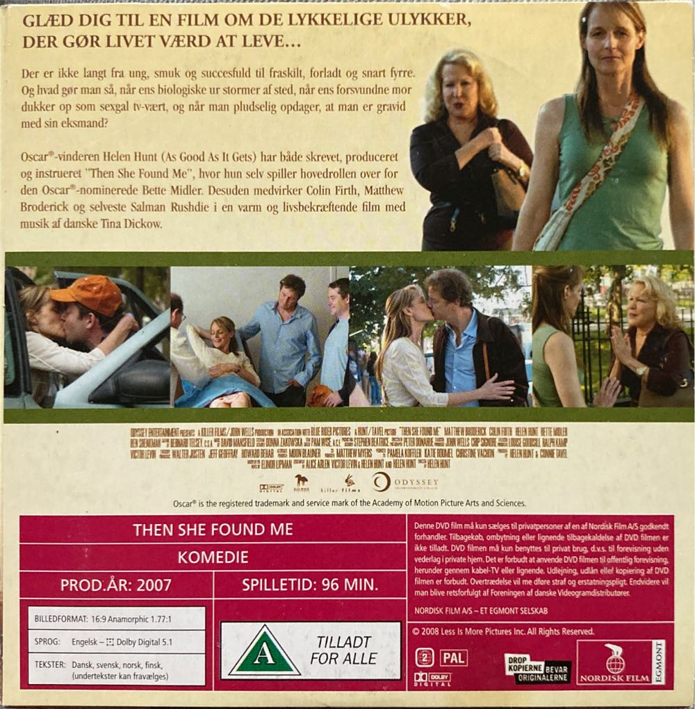 Then She Found Me DVD movie collectible [Barcode 4260041334007] - Main Image 2