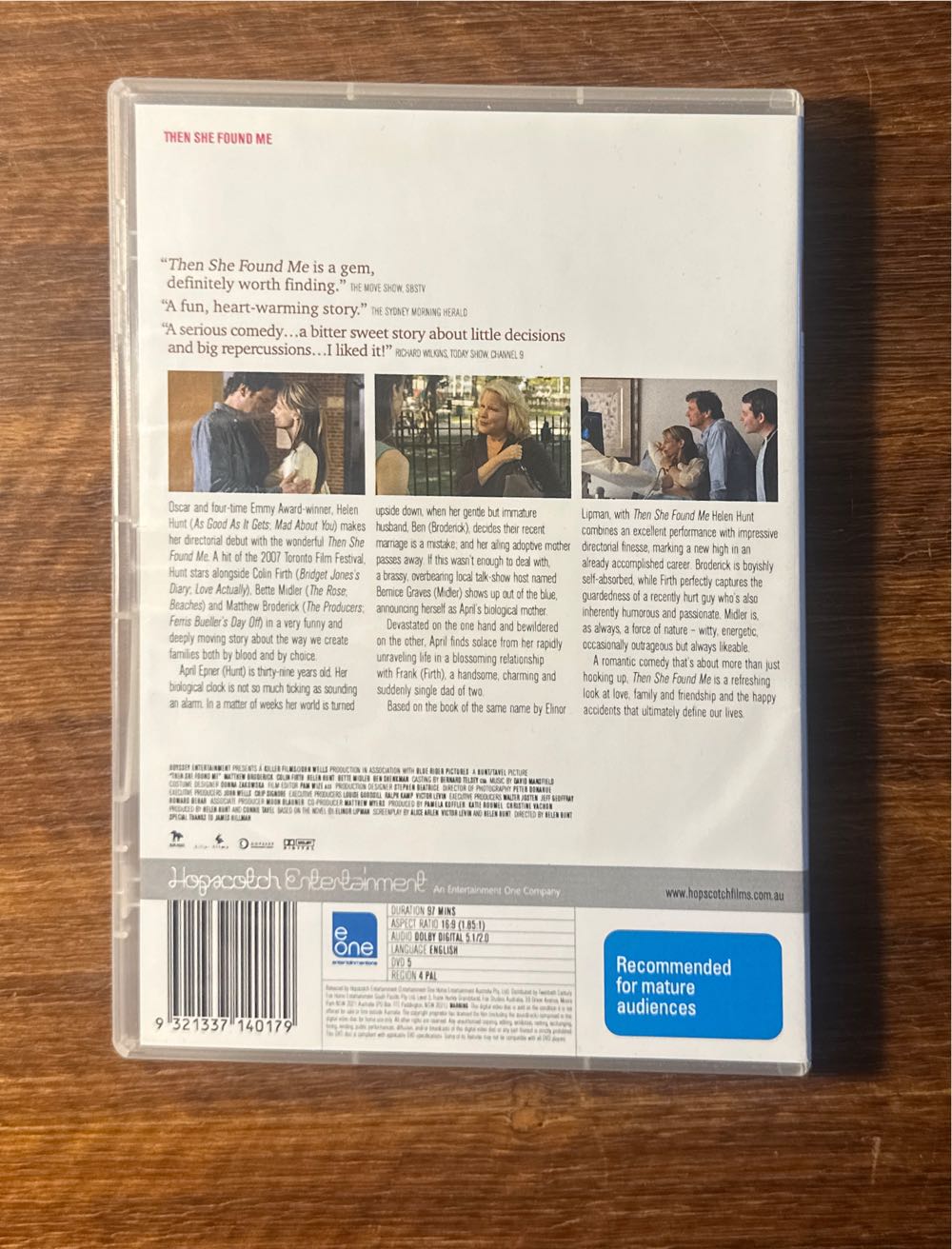 Then She Found Me (2007) DVD DVD movie collectible [Barcode 9321337140179] - Main Image 2