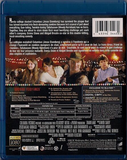 Zombieland Blu-ray movie collectible [Barcode 043396344082] - Main Image 2