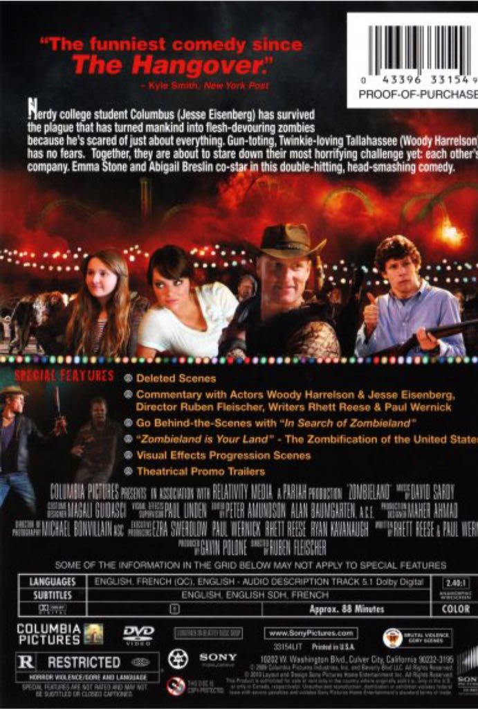 Zombieland DVD movie collectible [Barcode 043396344105] - Main Image 2