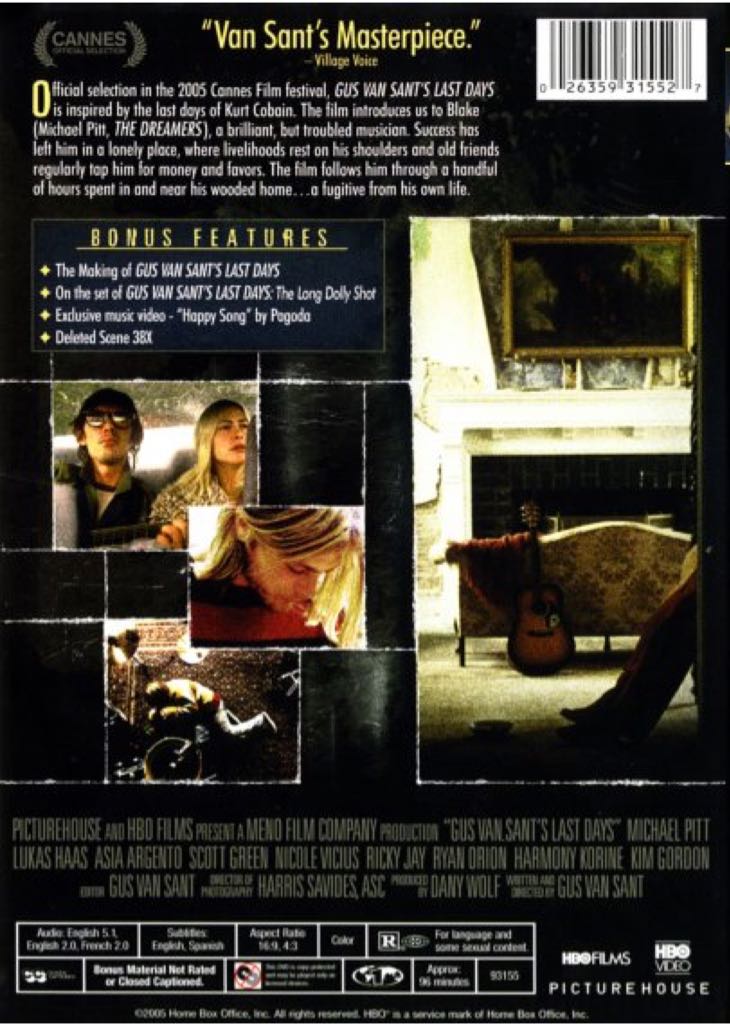 Last Days DVD movie collectible [Barcode 026359315527] - Main Image 2