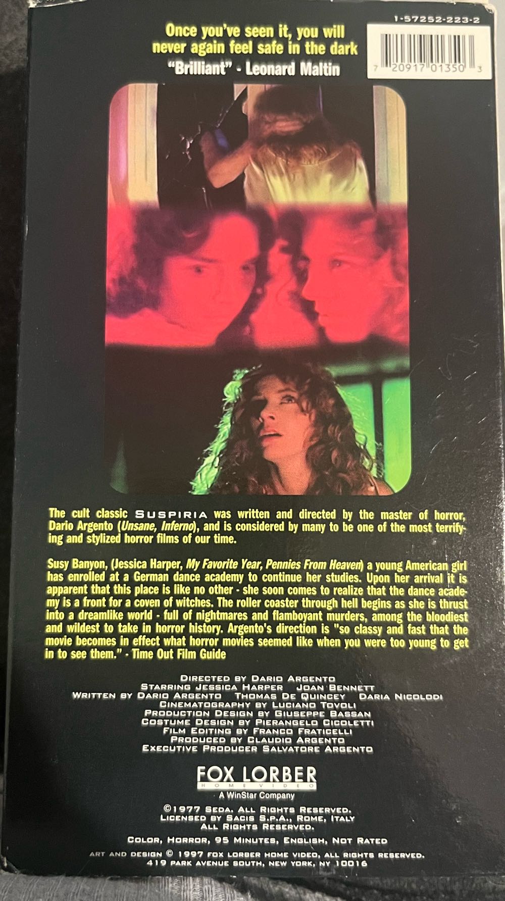 Suspiria VHS movie collectible [Barcode 720917013503] - Main Image 2