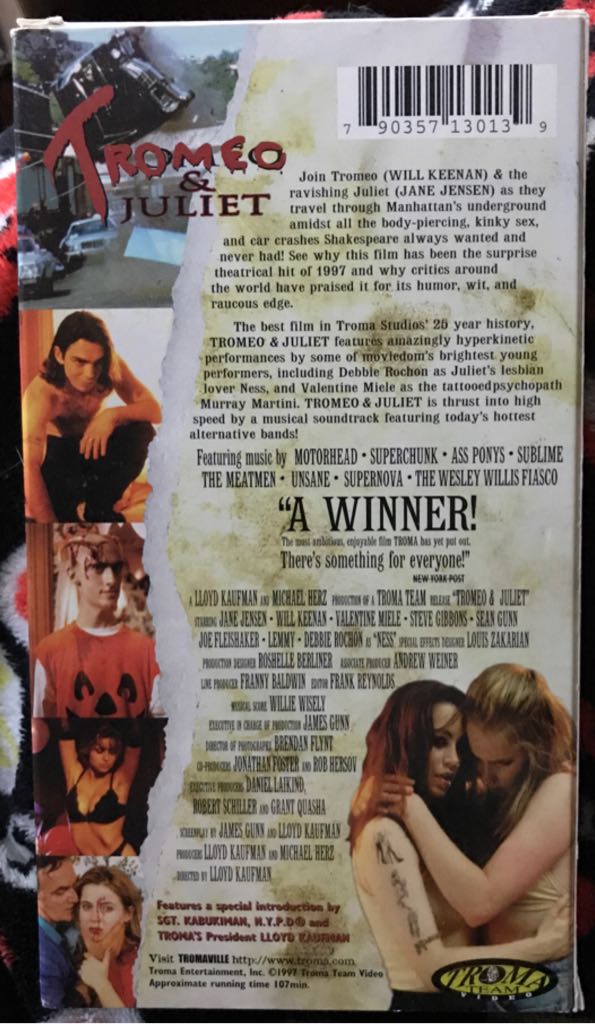 Tromeo and Juliet Video 8 movie collectible [Barcode 790357130139] - Main Image 2