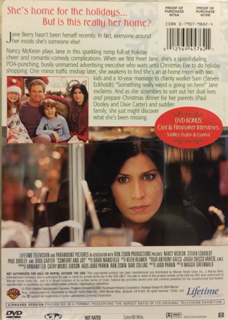Christmas: Comfort and Joy DVD movie collectible [Barcode 012569457621] - Main Image 2
