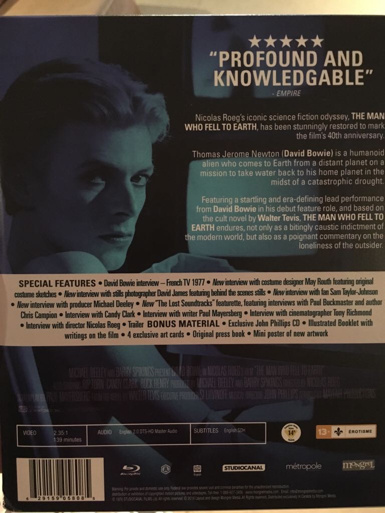 Man Who Fell to Earth, The Blu-ray movie collectible [Barcode 629159058085] - Main Image 2