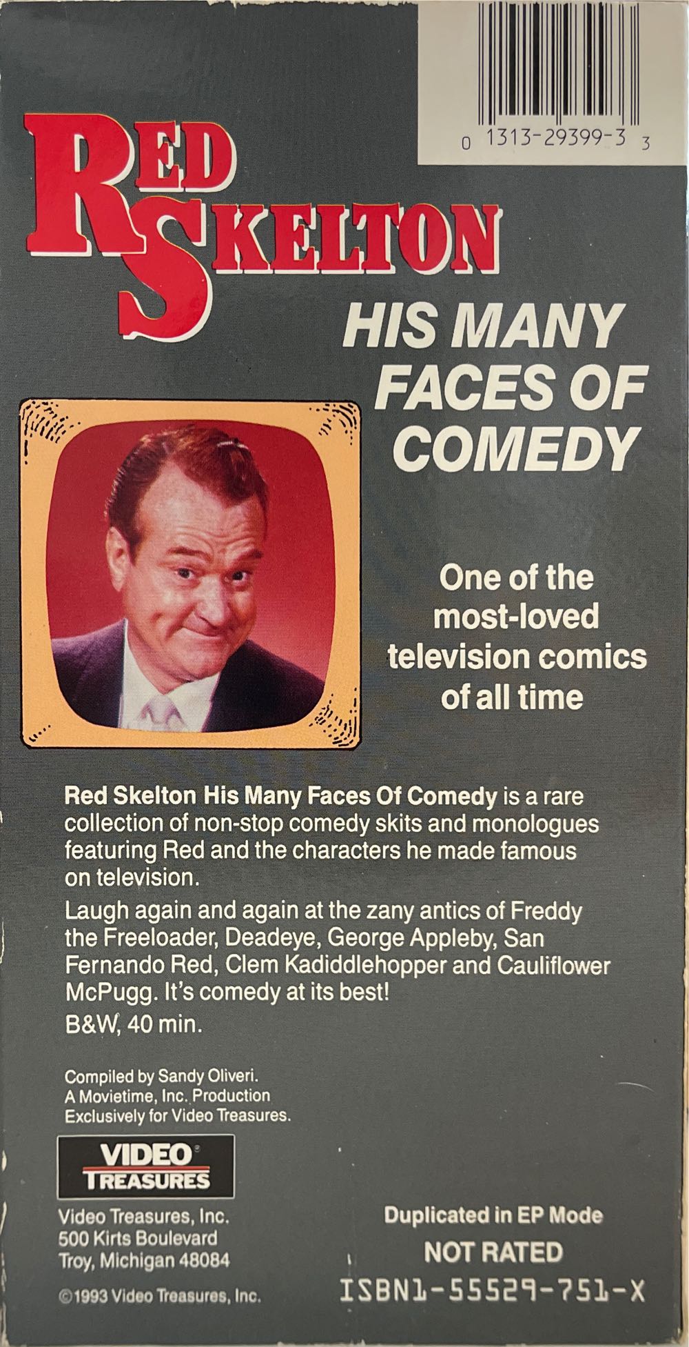 Red Skelton His Many Faces Of Comedy VHS movie collectible [Barcode 056775077839] - Main Image 2
