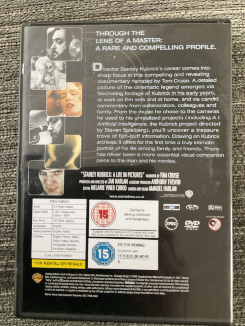 Stanley Kubrick: A Life in Pictures DVD movie collectible [Barcode 085392115822] - Main Image 2
