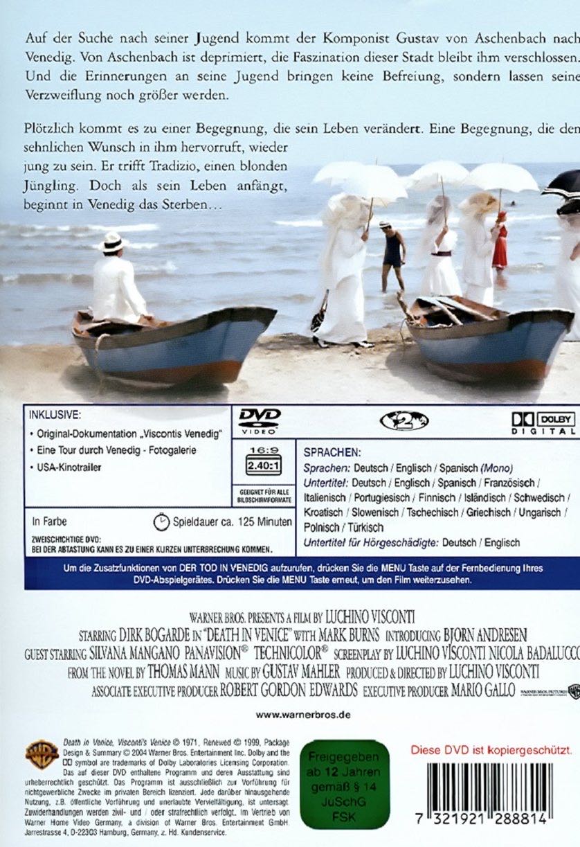 Der Tod in Venedig DVD movie collectible [Barcode 7321921288814] - Main Image 3