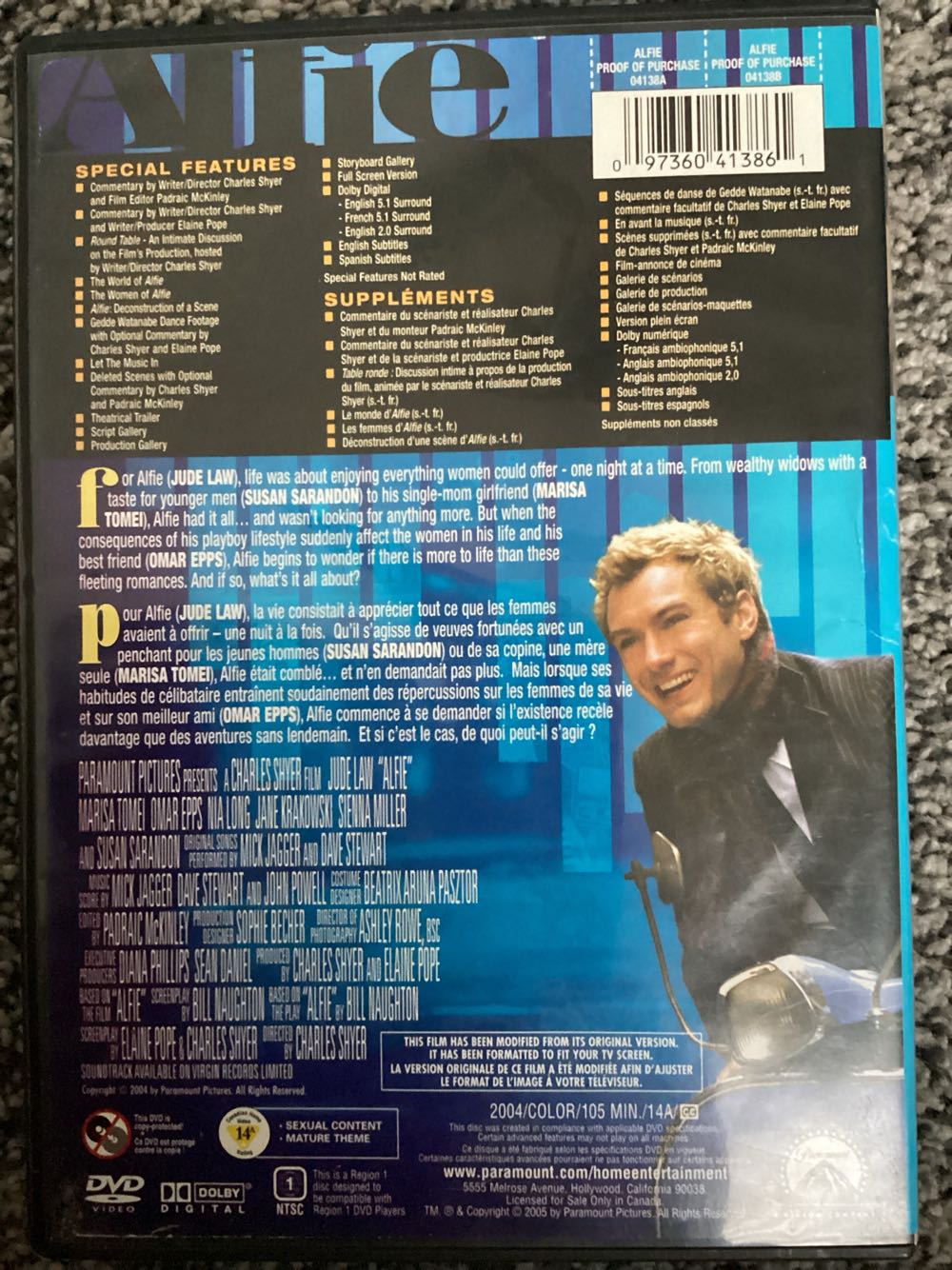 Alfie DVD movie collectible [Barcode 097360413861] - Main Image 3