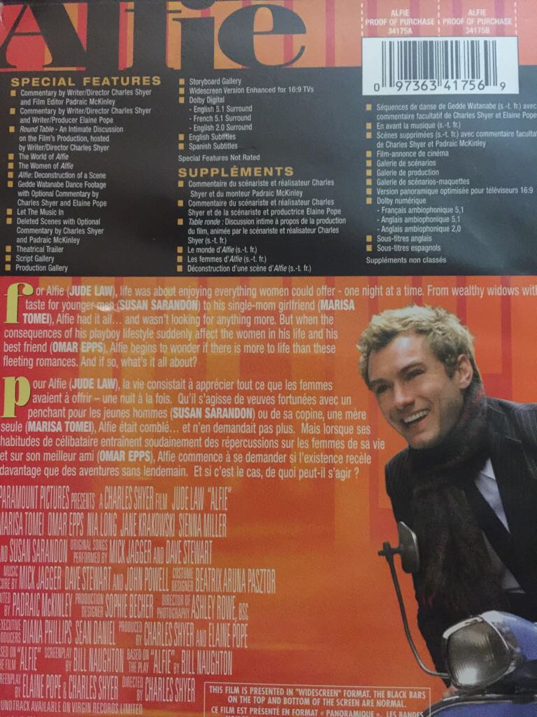 Alfie DVD movie collectible [Barcode 097363417569] - Main Image 2