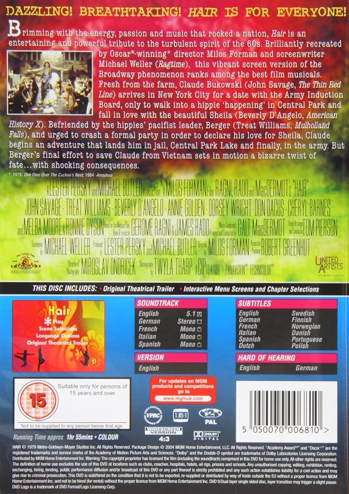 Hair DVD movie collectible [Barcode 4010232007759] - Main Image 2
