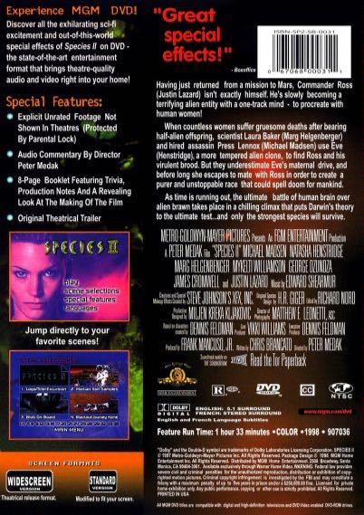 Species II DVD movie collectible [Barcode 7321900570367] - Main Image 2