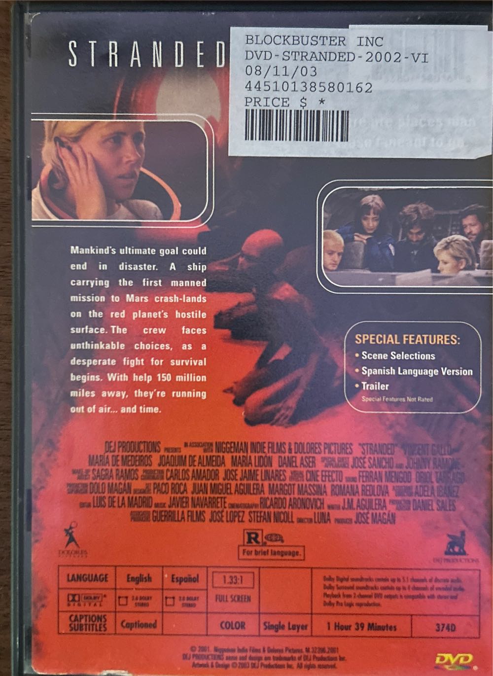 Stranded DVD movie collectible [Barcode 024543117254] - Main Image 2