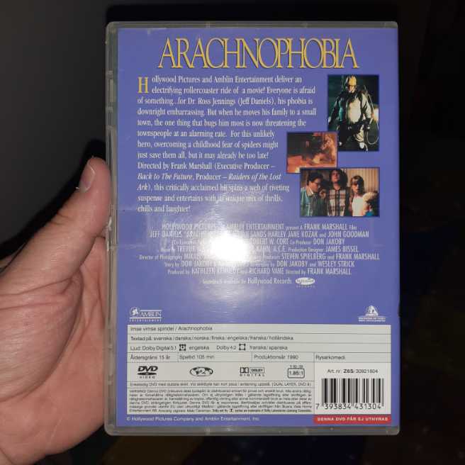 Arachnophobia DVD movie collectible [Barcode 7393834431304] - Main Image 2