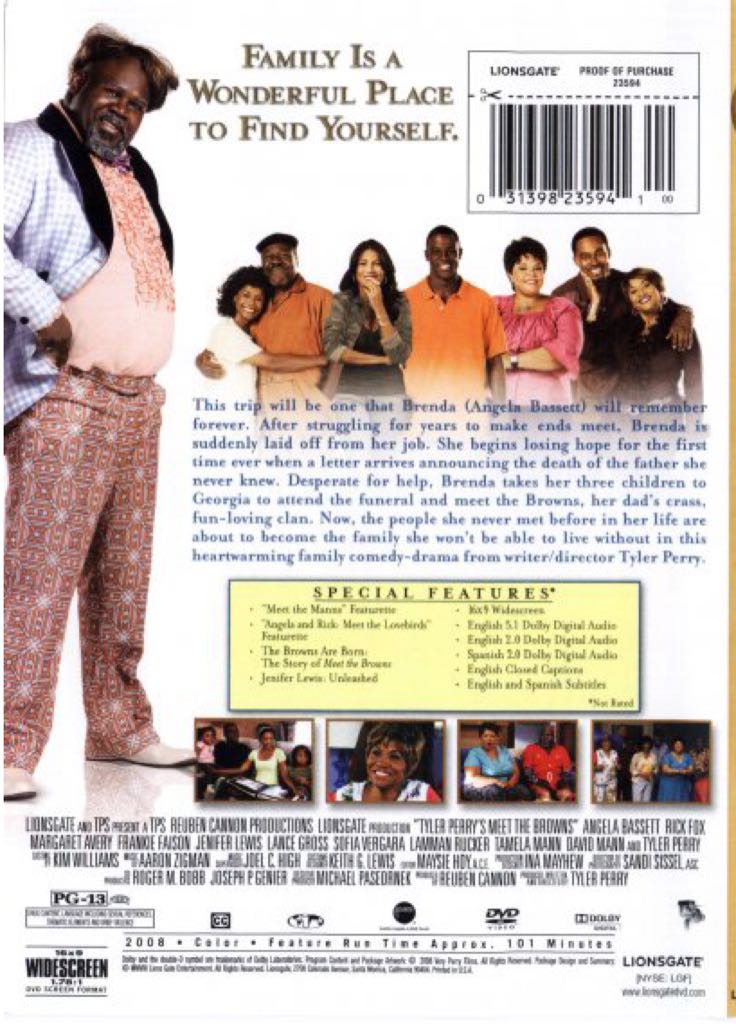 Madea’s: Meet the Browns Blu-ray movie collectible [Barcode 031398100591] - Main Image 2