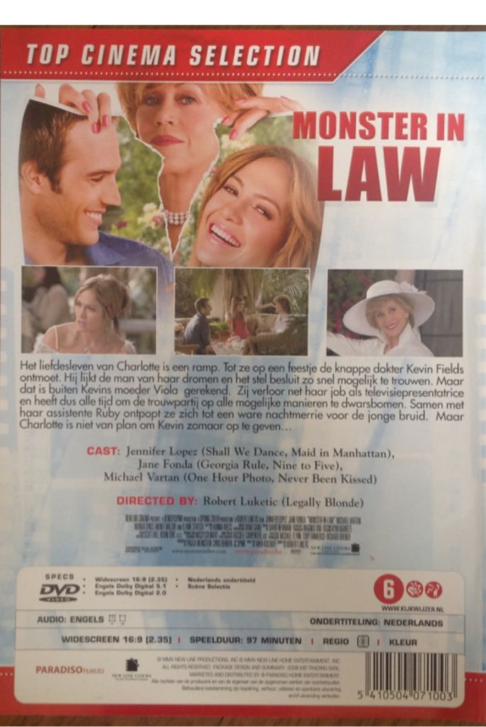 Monster In Law DVD movie collectible [Barcode 5410504071003] - Main Image 2