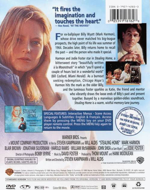 Stealing Home DVD movie collectible [Barcode 085391181828] - Main Image 2