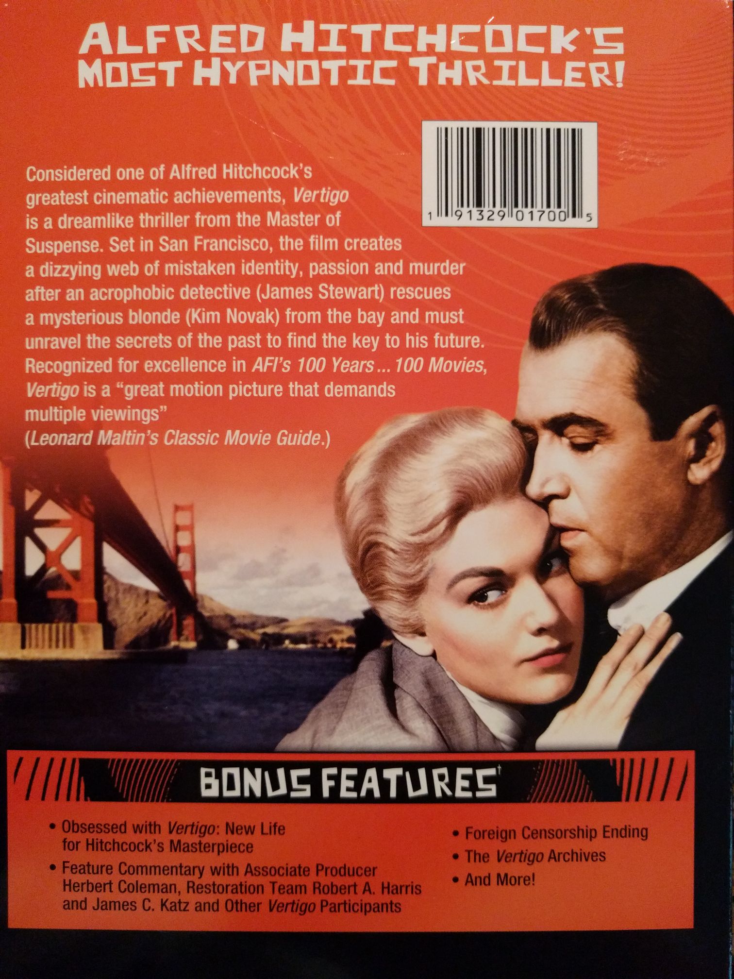 Vertigo ( In Alfred Hitchcock, The Ultimate Collection) DVD movie collectible [Barcode 191329017005] - Main Image 2