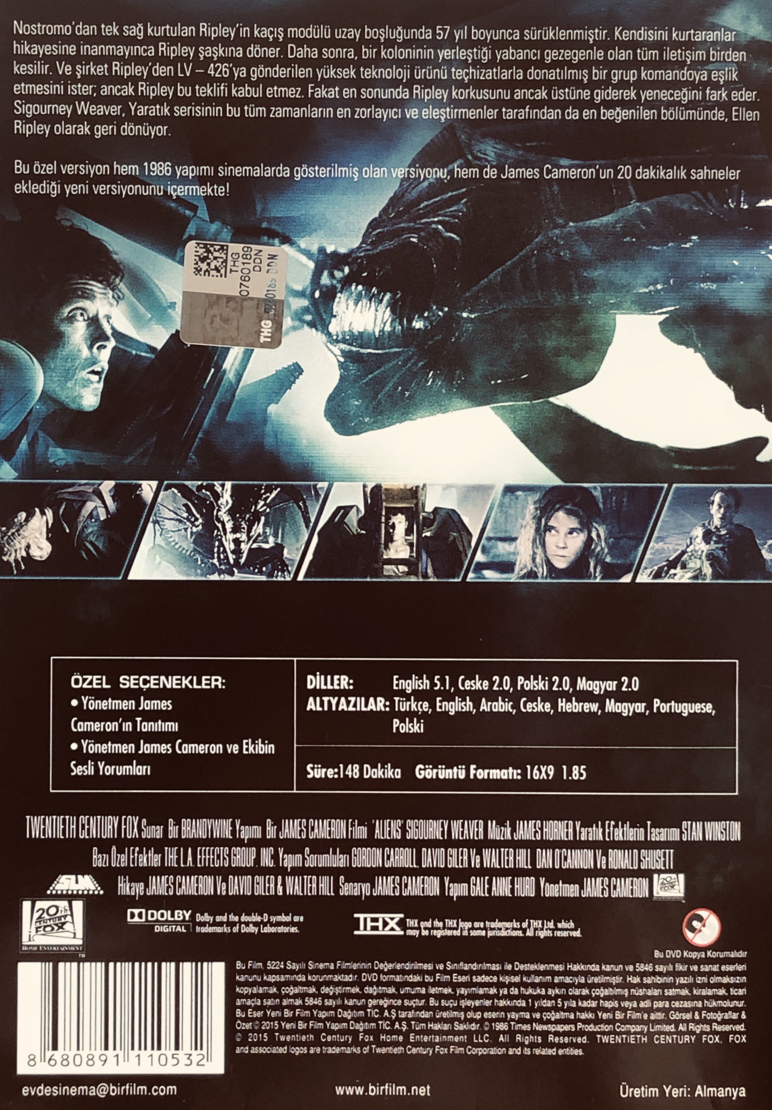 Alien 2: Aliens Blu-ray movie collectible [Barcode 024543374015] - Main Image 2