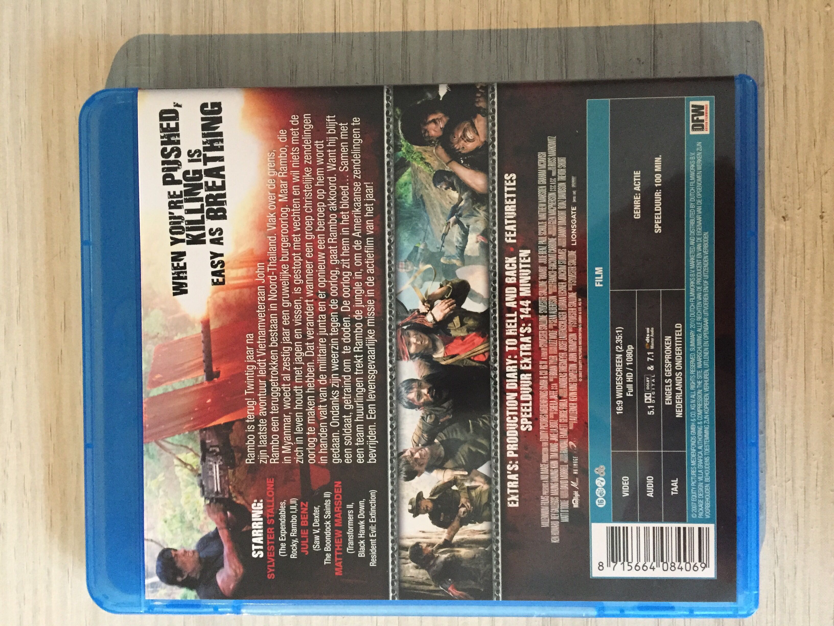 Rambo 4: The Fight Continues Blu-ray movie collectible [Barcode 8715664084069] - Main Image 2