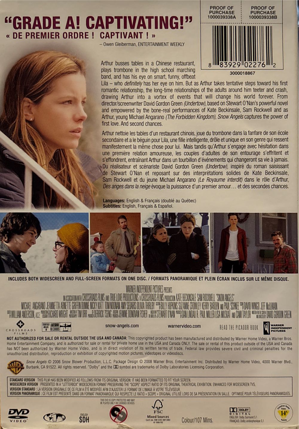 Snow Angels DVD movie collectible [Barcode 883929022762] - Main Image 4