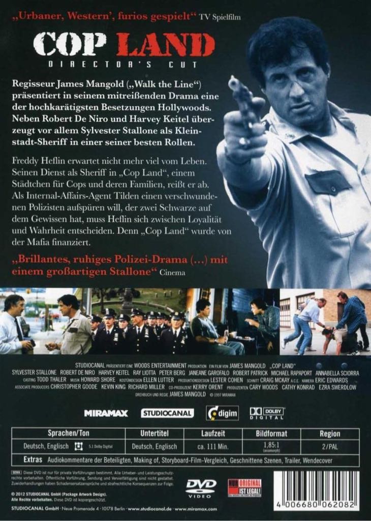 Cop Land Blu-ray movie collectible [Barcode 065935826200] - Main Image 2