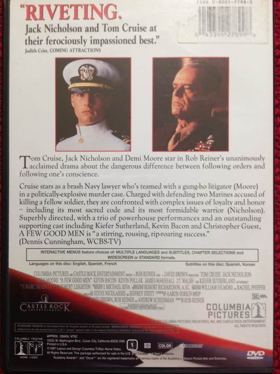 A A Few Good Men DVD movie collectible [Barcode 043396278998] - Main Image 2