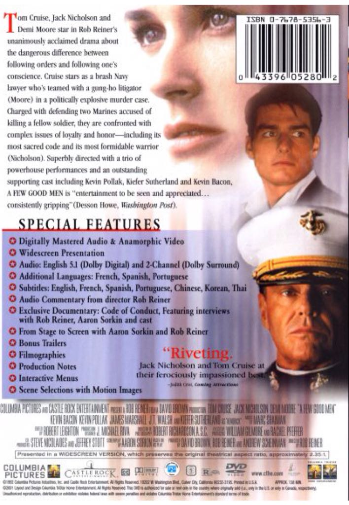 A Few Good Men DVD movie collectible - Main Image 2
