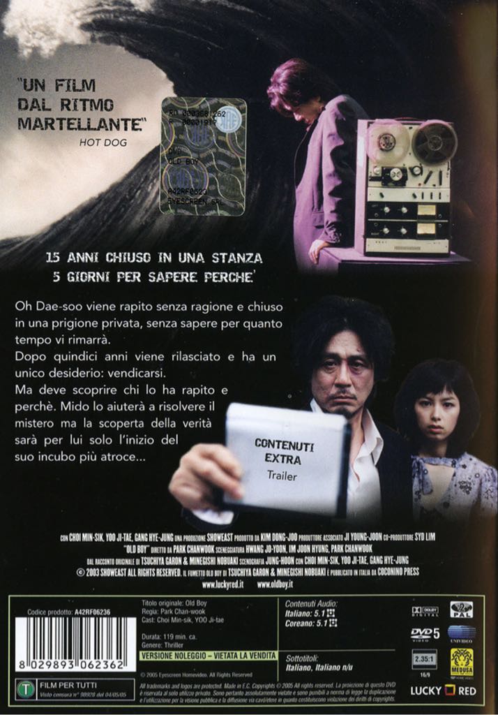 Old Boy DVD movie collectible [Barcode 8029893062362] - Main Image 2