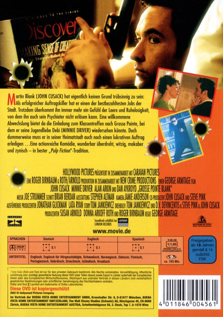 Grosse Point Blank DVD movie collectible [Barcode 9398526962034] - Main Image 2