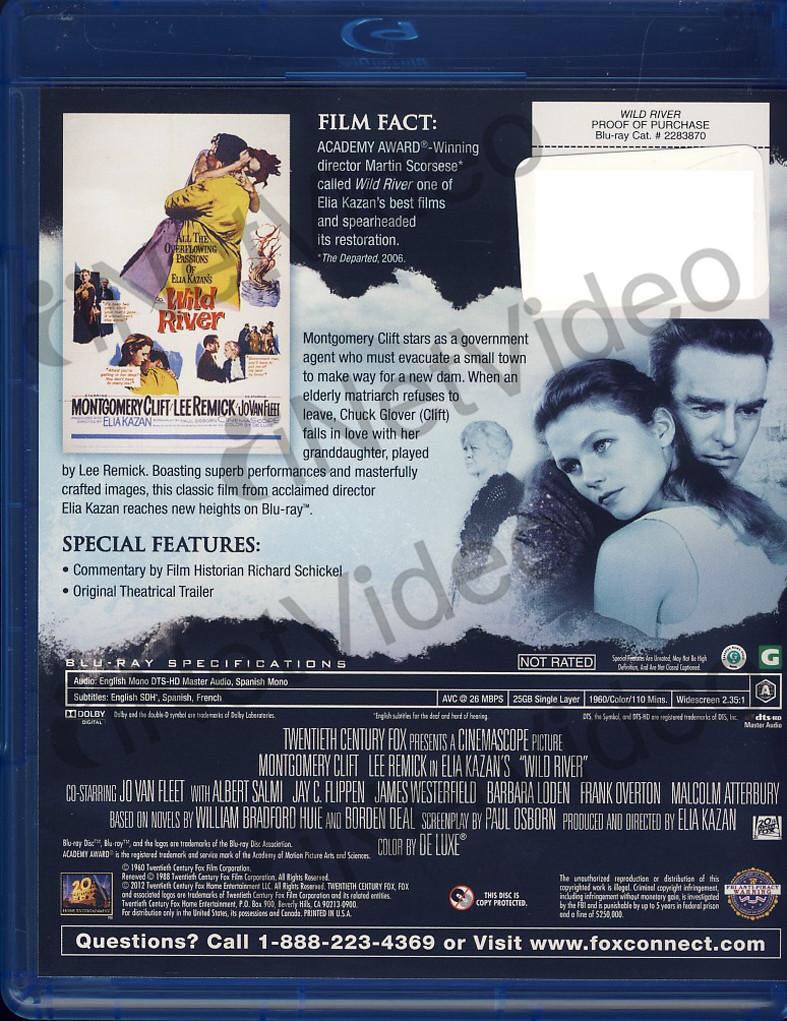 Wild River Blu-ray movie collectible [Barcode 024543150336] - Main Image 2