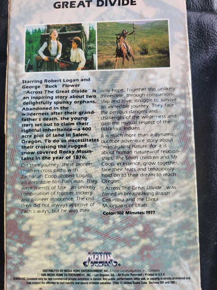 (002) Across The Great Divide DVD-R movie collectible [Barcode 084296401208] - Main Image 2